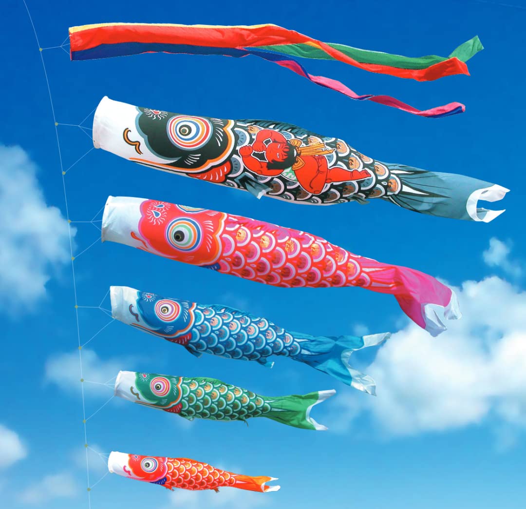 Amazon | 金太郎 ゴールド鯉 大型 鯉のぼり 5M8点セット（徳永鯉のぼり